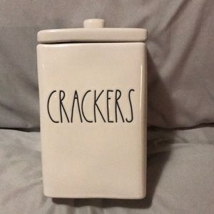 Rae Dunn - CRACKERS - square canister